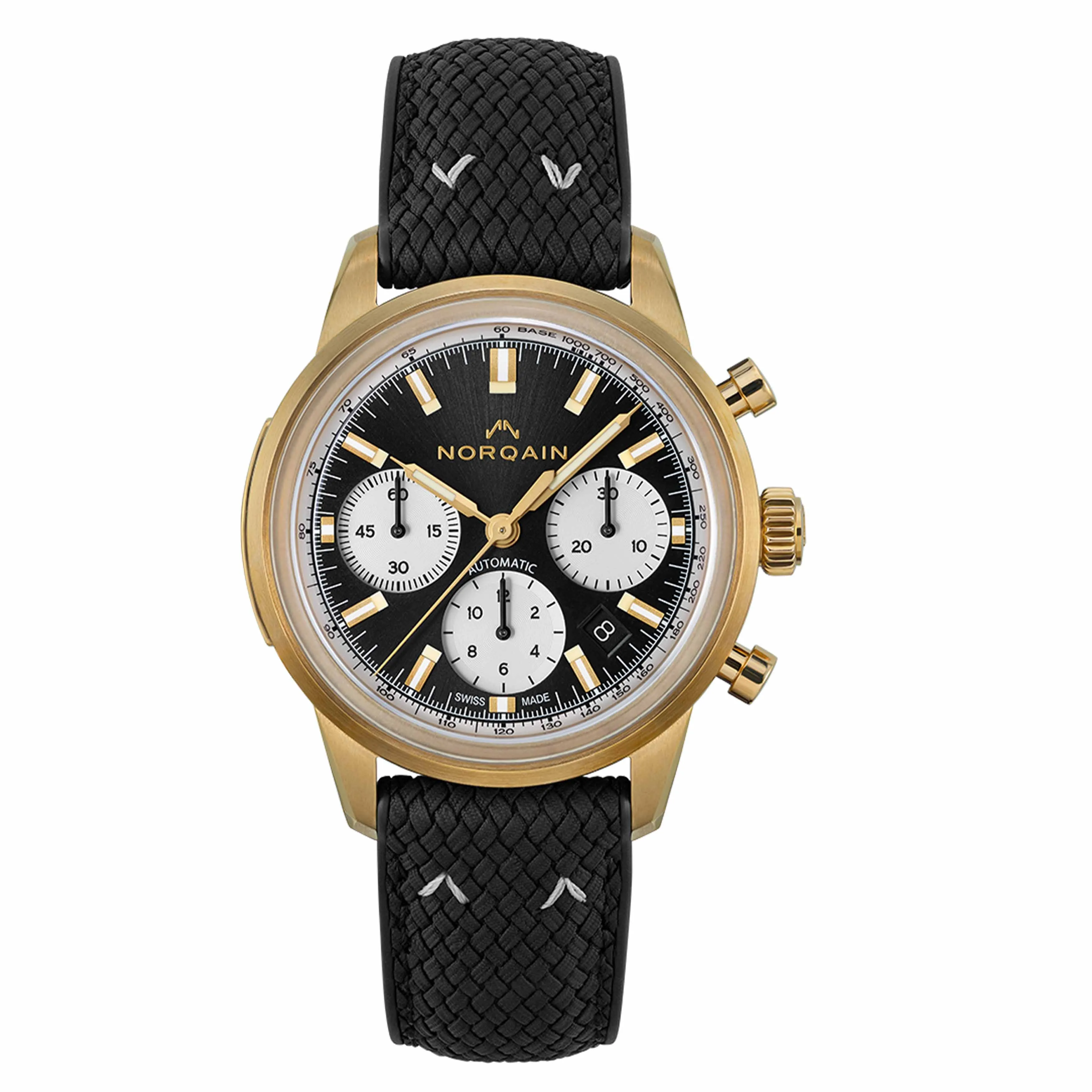 Norqain Freedom 60 Chrono Limited Edition Watch, 40mm Black Dial, NZ2201ZC/B225/20BPR.18Z