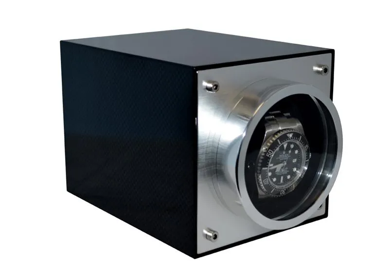 Pangaea S700 Single Metal Carbon Fiber Watch Winder  (Battery or AC Powered)