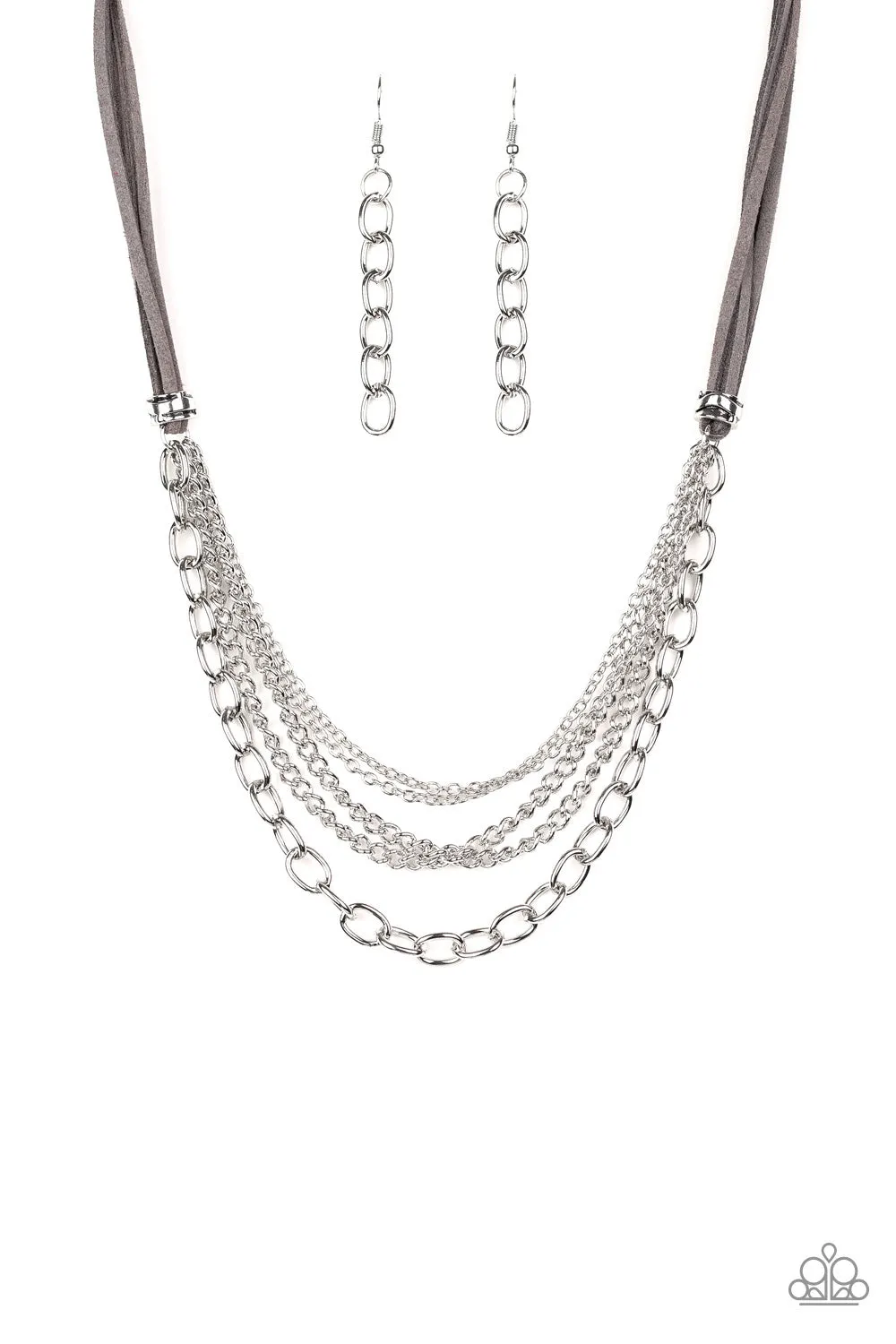 Paparazzi Free Roamer Necklace Silver