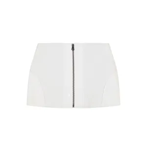 PATENT LEATHER MOTO SKIRT