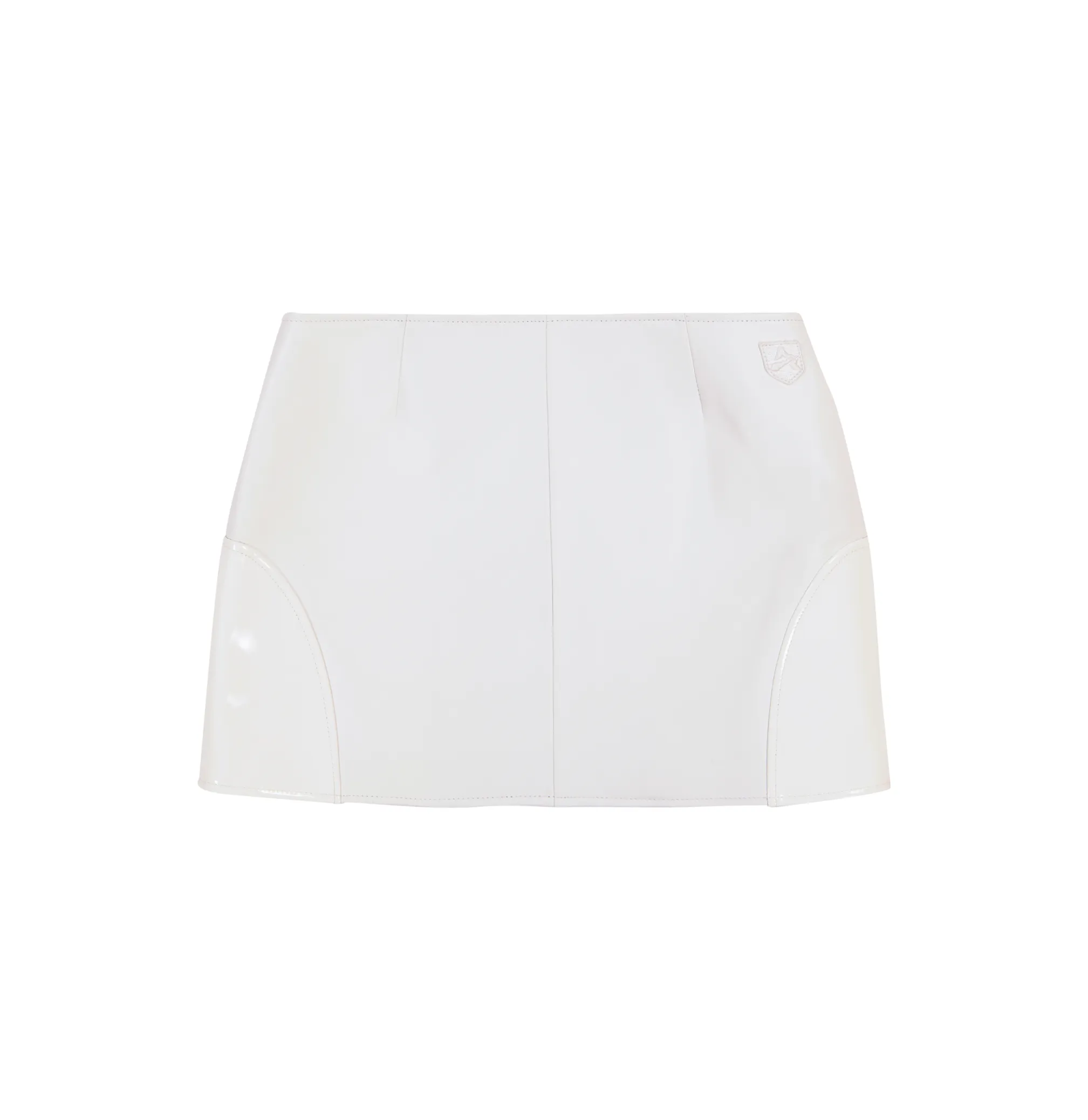 PATENT LEATHER MOTO SKIRT