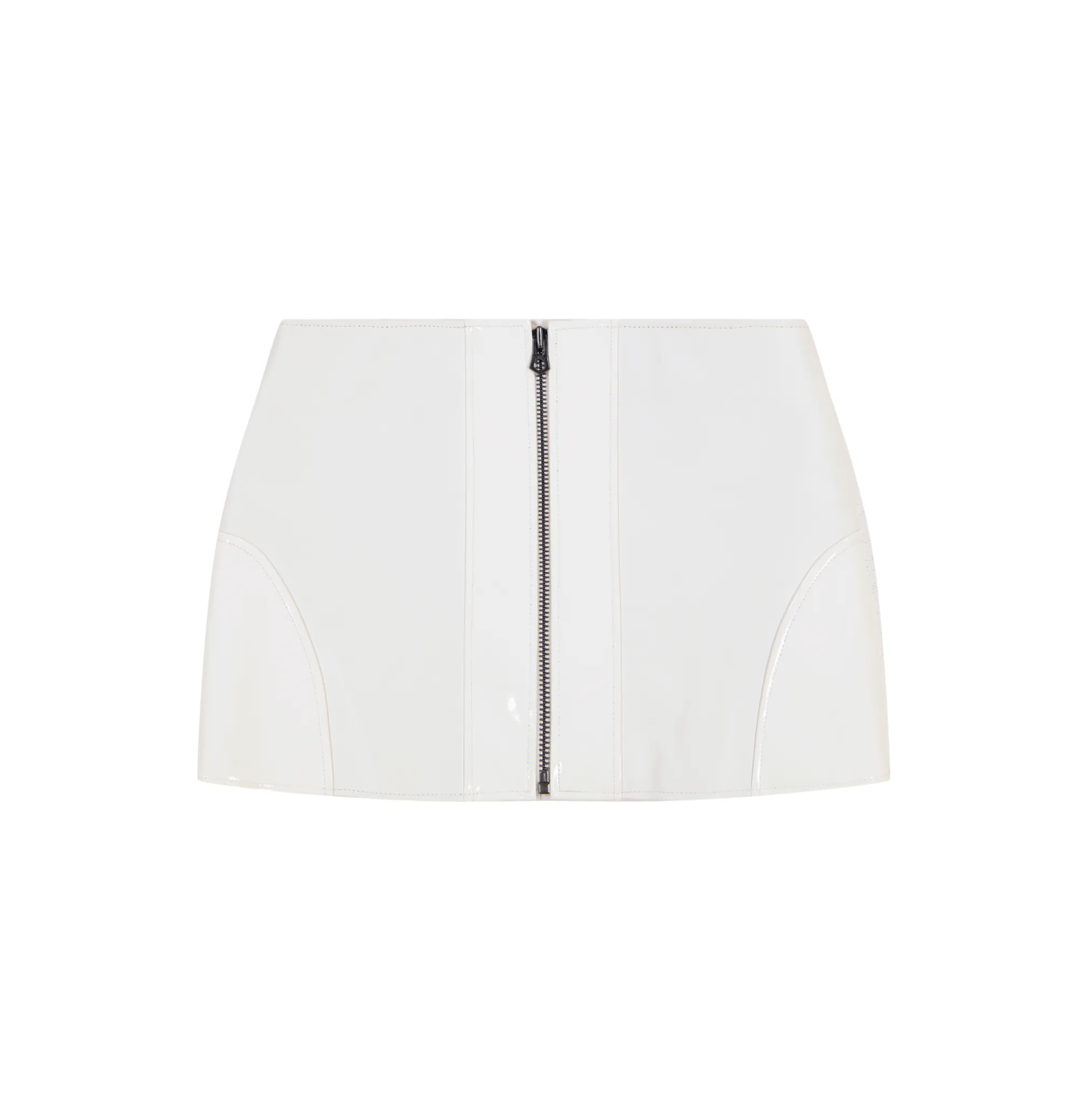 PATENT LEATHER MOTO SKIRT