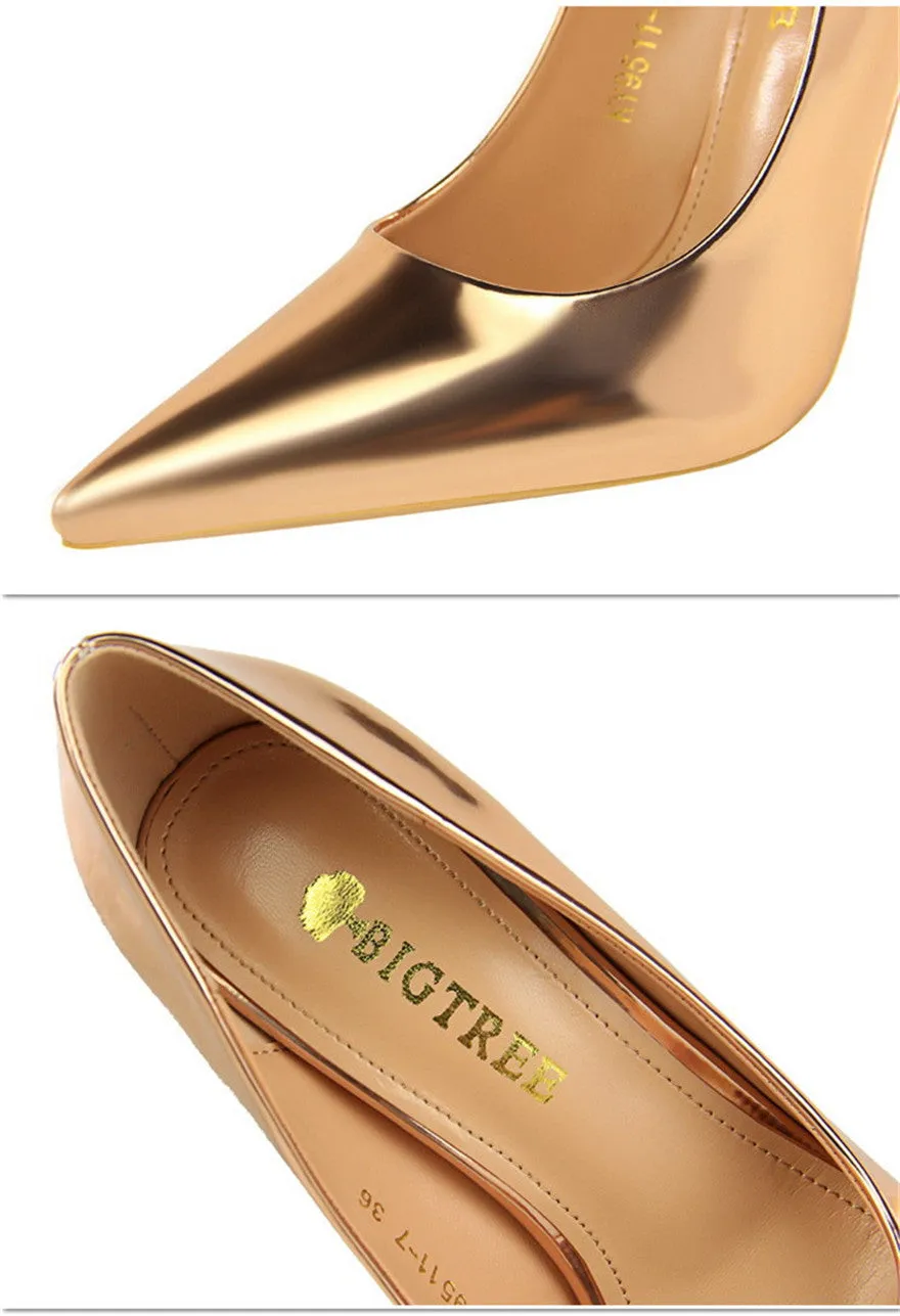 Patent Leather Thin Heels  New Arrival  Pumps