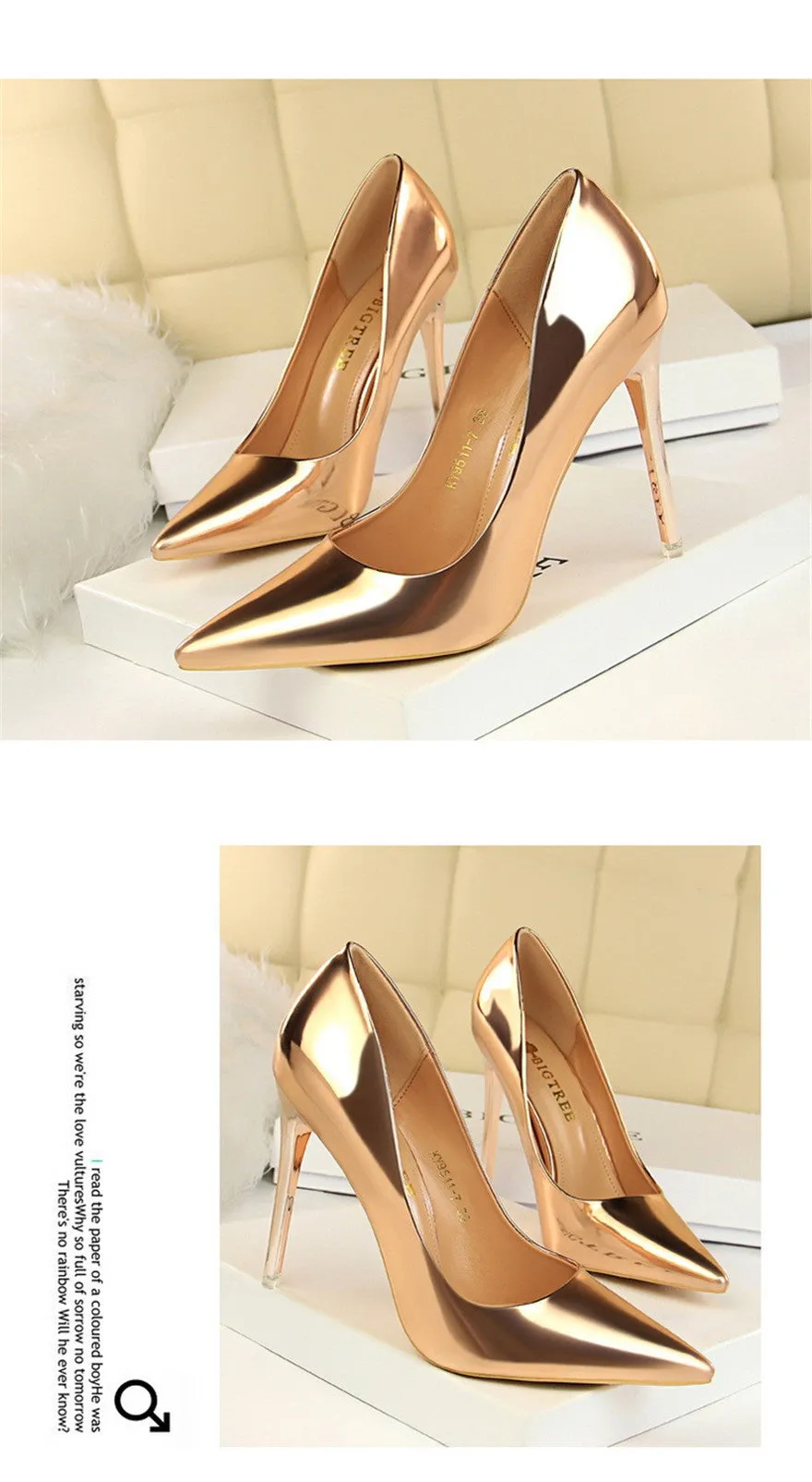 Patent Leather Thin Heels  New Arrival  Pumps