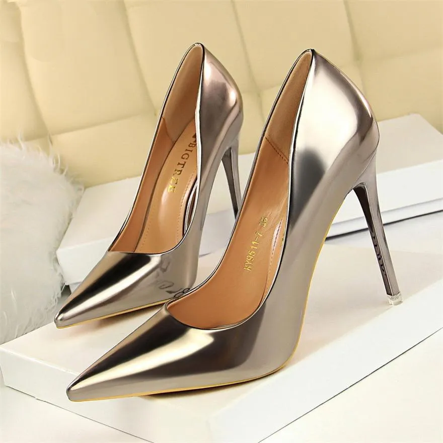 Patent Leather Thin Heels  New Arrival  Pumps