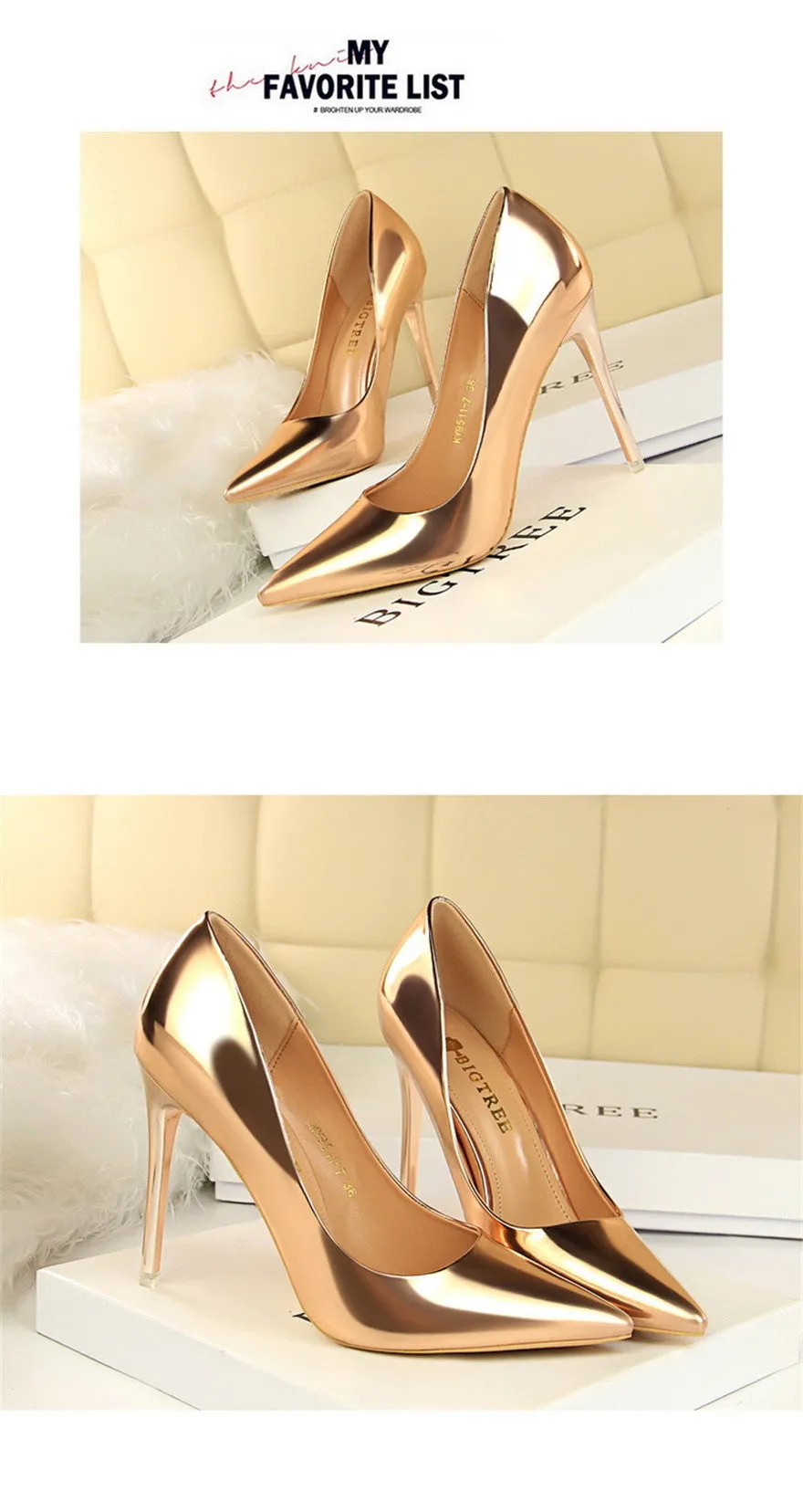 Patent Leather Thin Heels  New Arrival  Pumps