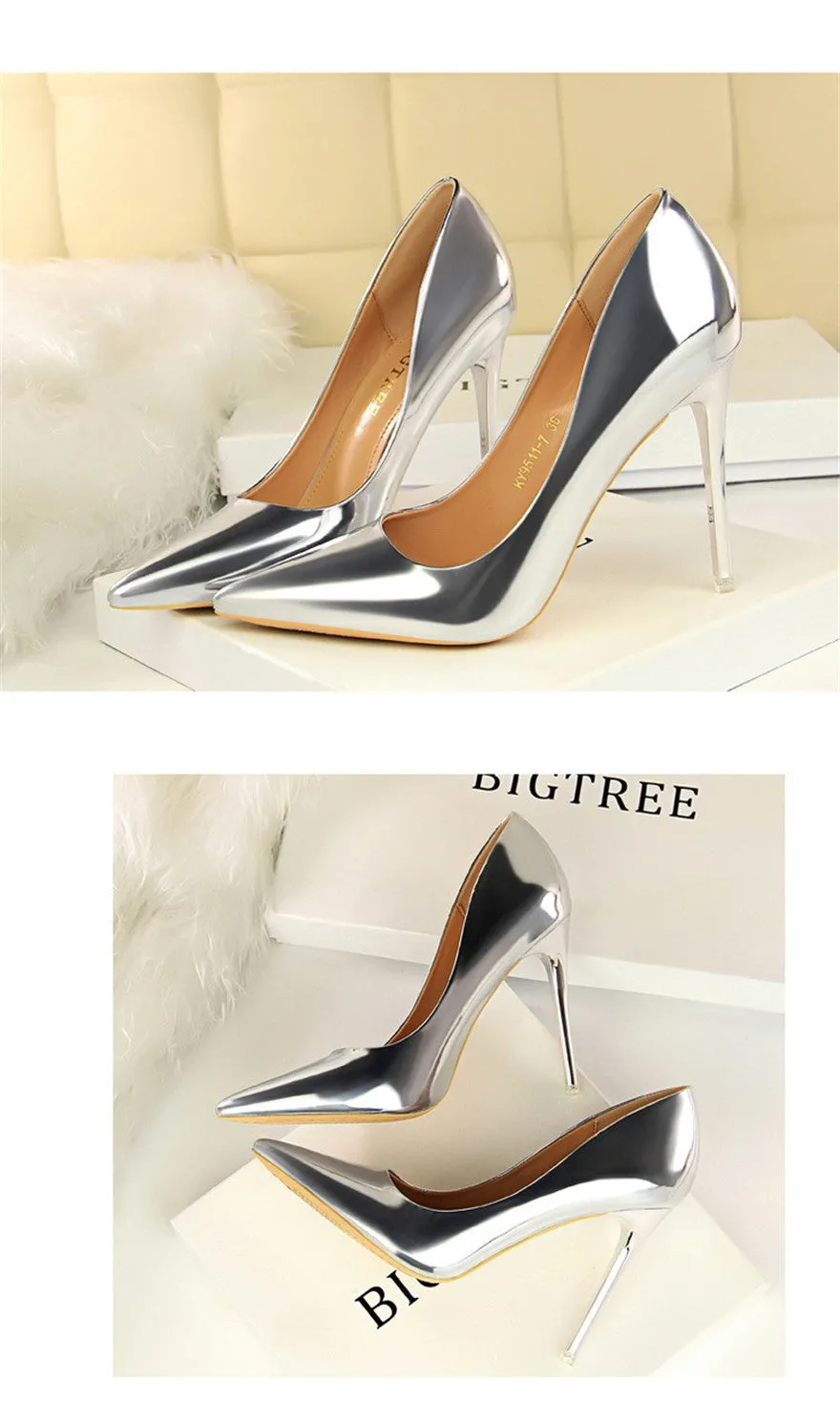 Patent Leather Thin Heels  New Arrival  Pumps