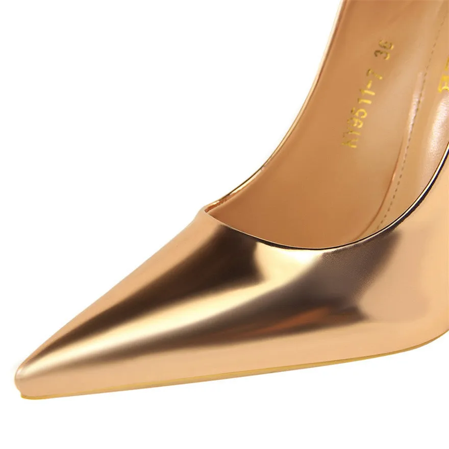 Patent Leather Thin Heels  New Arrival  Pumps