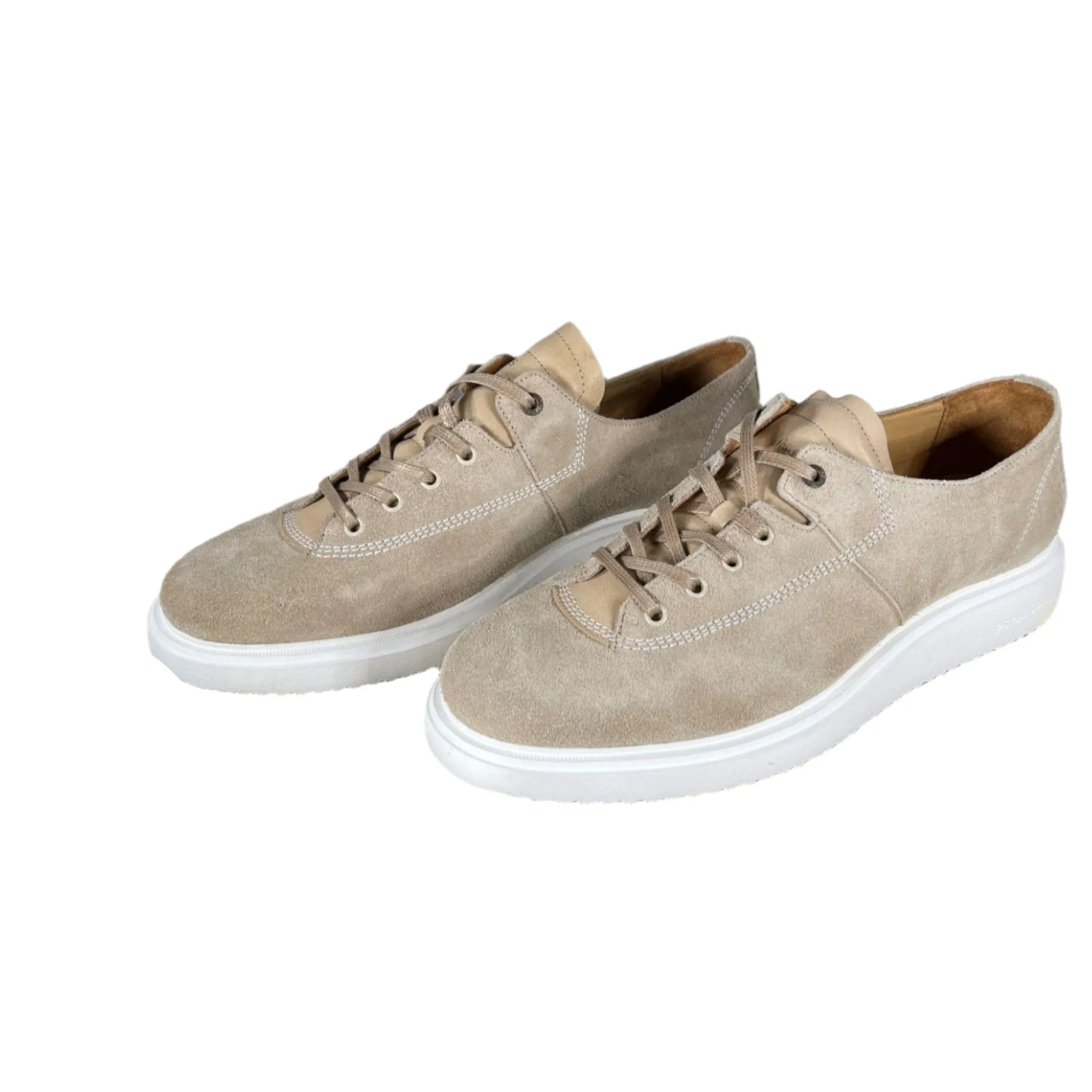 Paul Smith Mens Koko Taupe Suede Low Top Sneakers