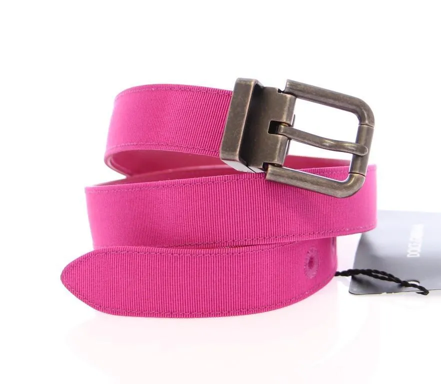 Pink Fabric Logo Belt
