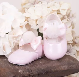 Pink Pom Pom Soft Sole Shoes
