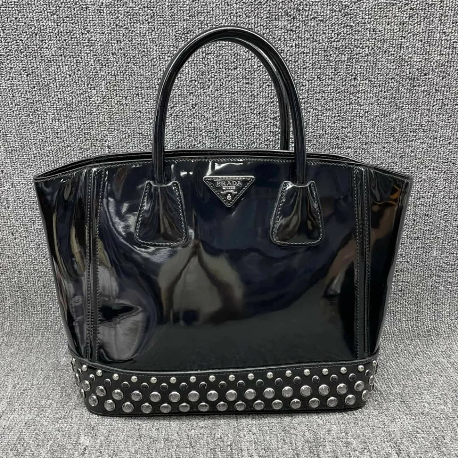 Prada Patent Leather Tote Bag
