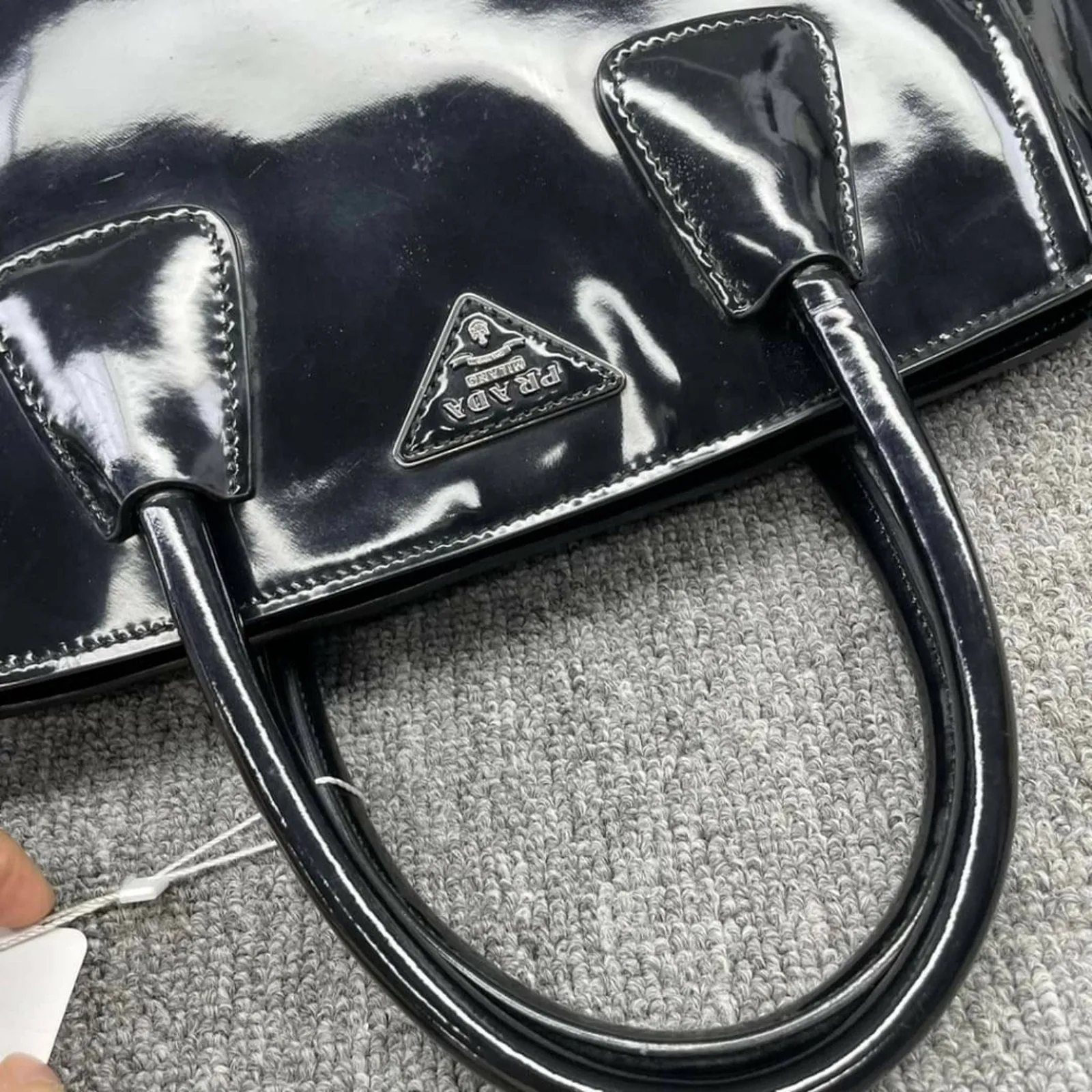 Prada Patent Leather Tote Bag