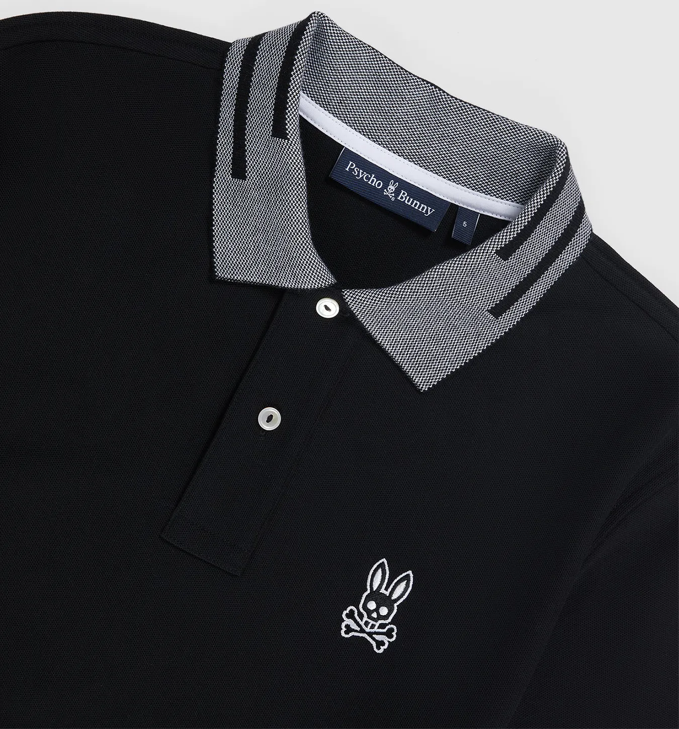 Psycho Bunny Chester Pique Polo - Black