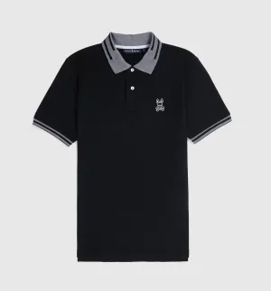Psycho Bunny Chester Pique Polo - Black