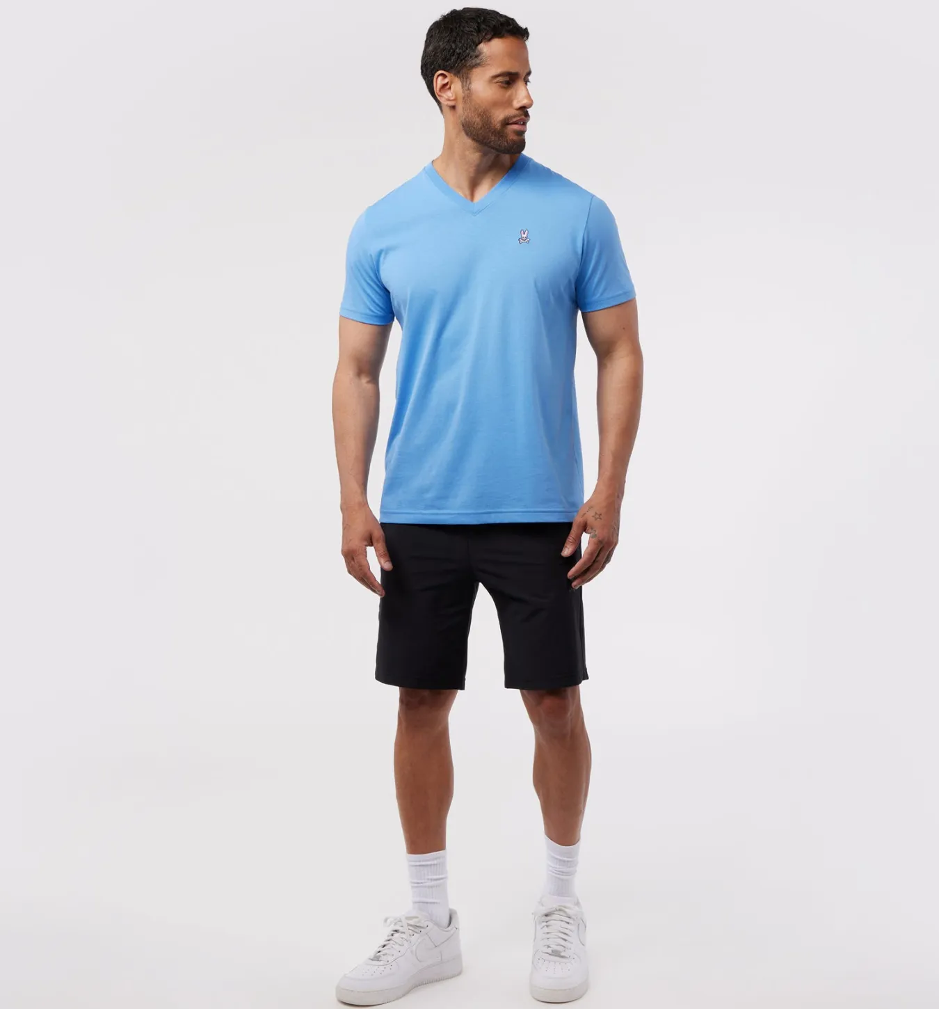 Psycho Bunny Classic V Neck - Mountain Sky