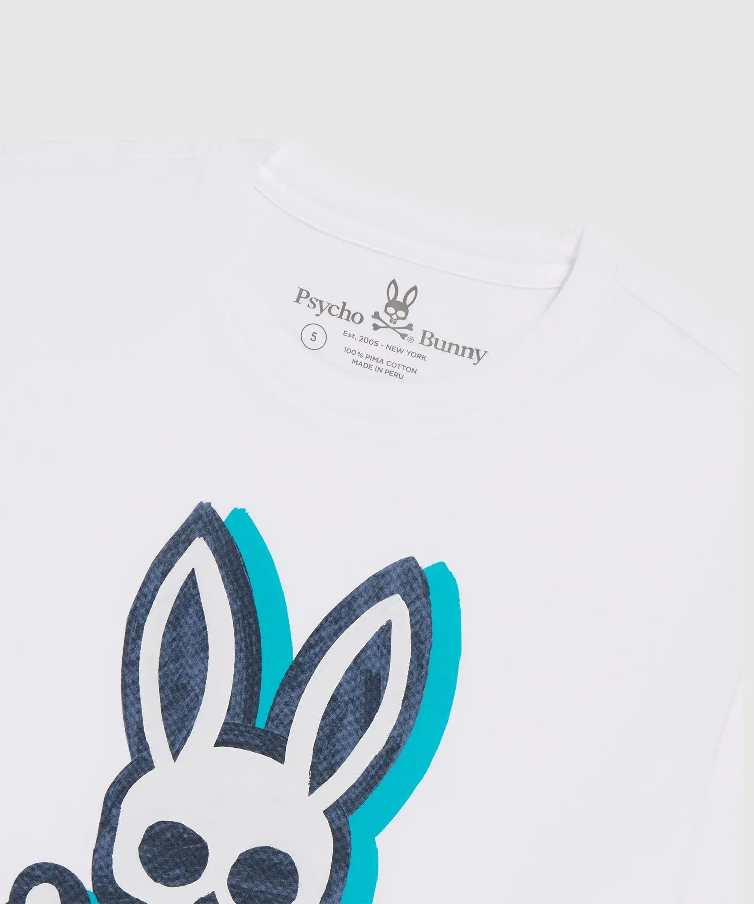 Psycho Bunny Varick Crew Neck Graphic Tee - White
