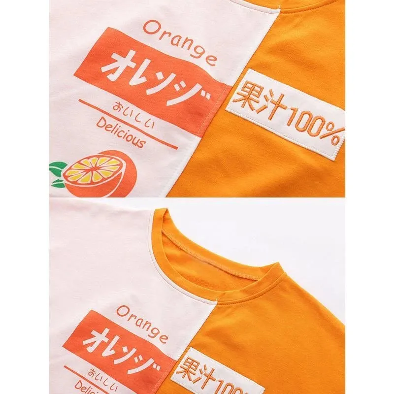 "ORANGE  PRINTED" T-SHIRT N081202
