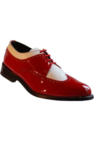 "Spectator" Red and White Stacy Baldwin Formal Shoes