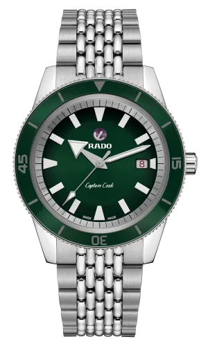 RADO Captain Cook Automatic 42mm Green Dial Stainless Steel Men's Watch R32505313