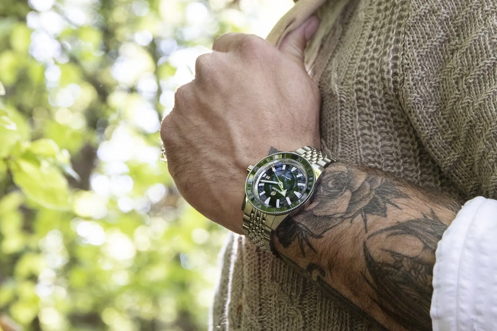 RADO Captain Cook Automatic 42mm Green Dial Stainless Steel Men's Watch R32505313