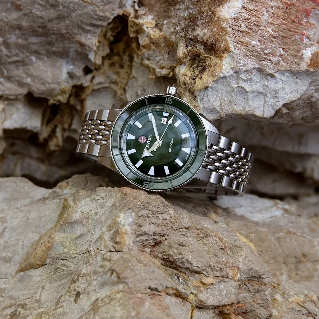 RADO Captain Cook Automatic 42mm Green Dial Stainless Steel Men's Watch R32505313