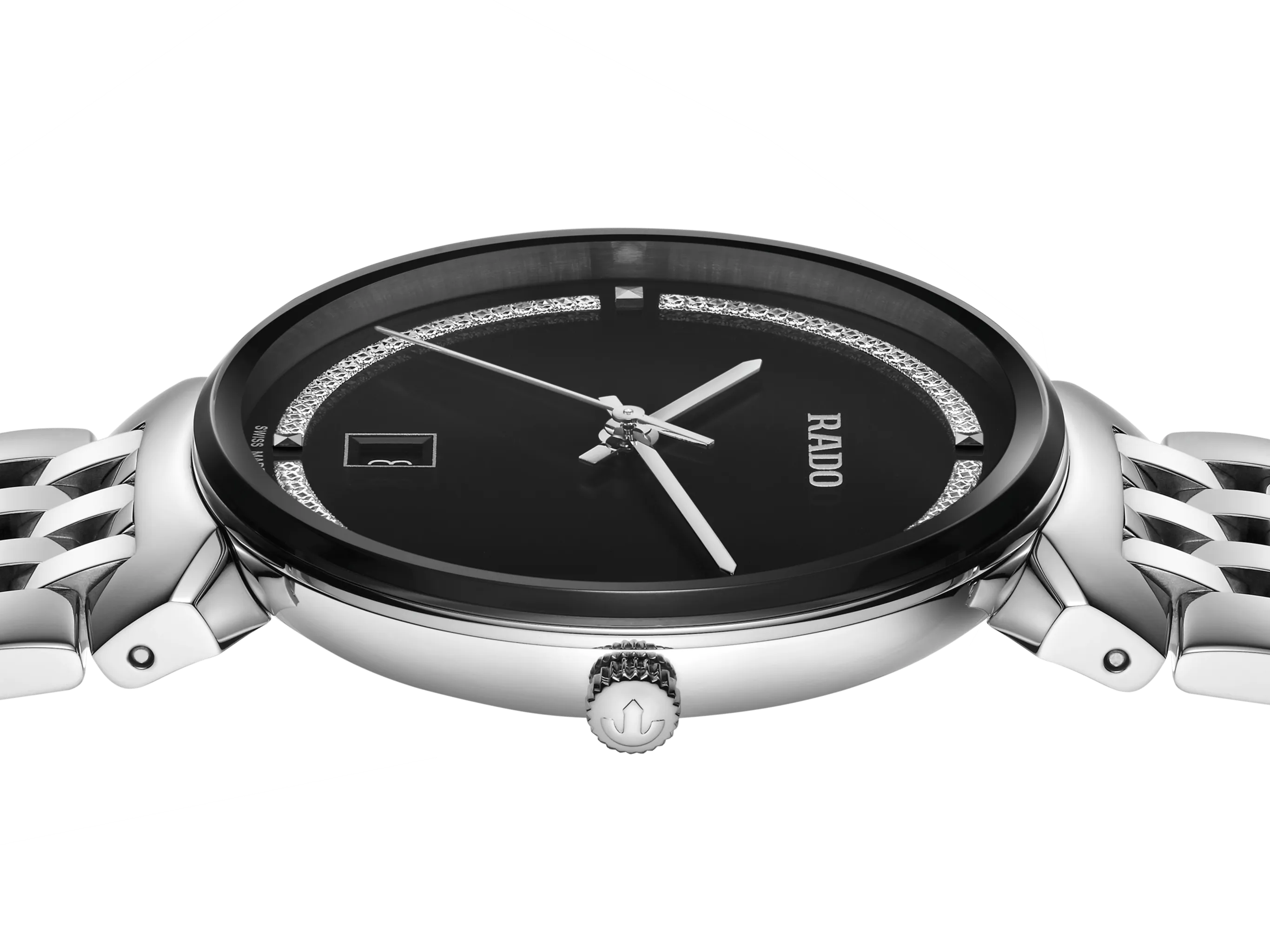 RADO Florence 38mm Black Dial Stainless Steel Men's Watch R48912163