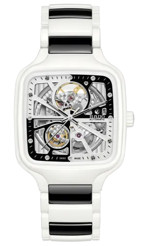 RADO True Square Automatic Open Heart White-Black 38mm Limited Edition Unisex Watch R27073752