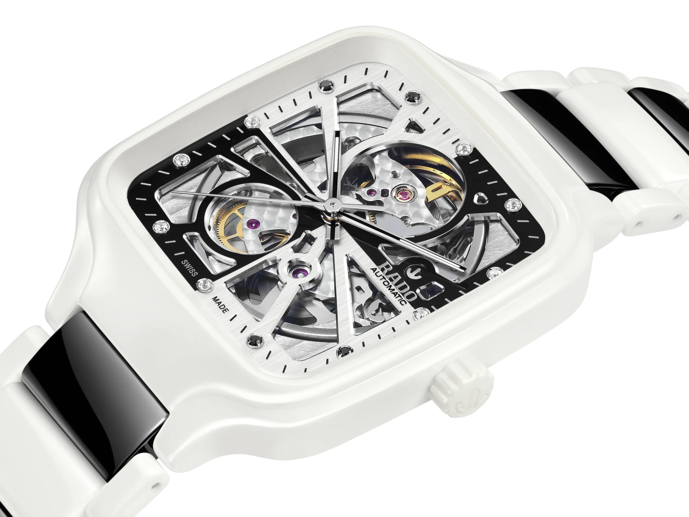 RADO True Square Automatic Open Heart White-Black 38mm Limited Edition Unisex Watch R27073752