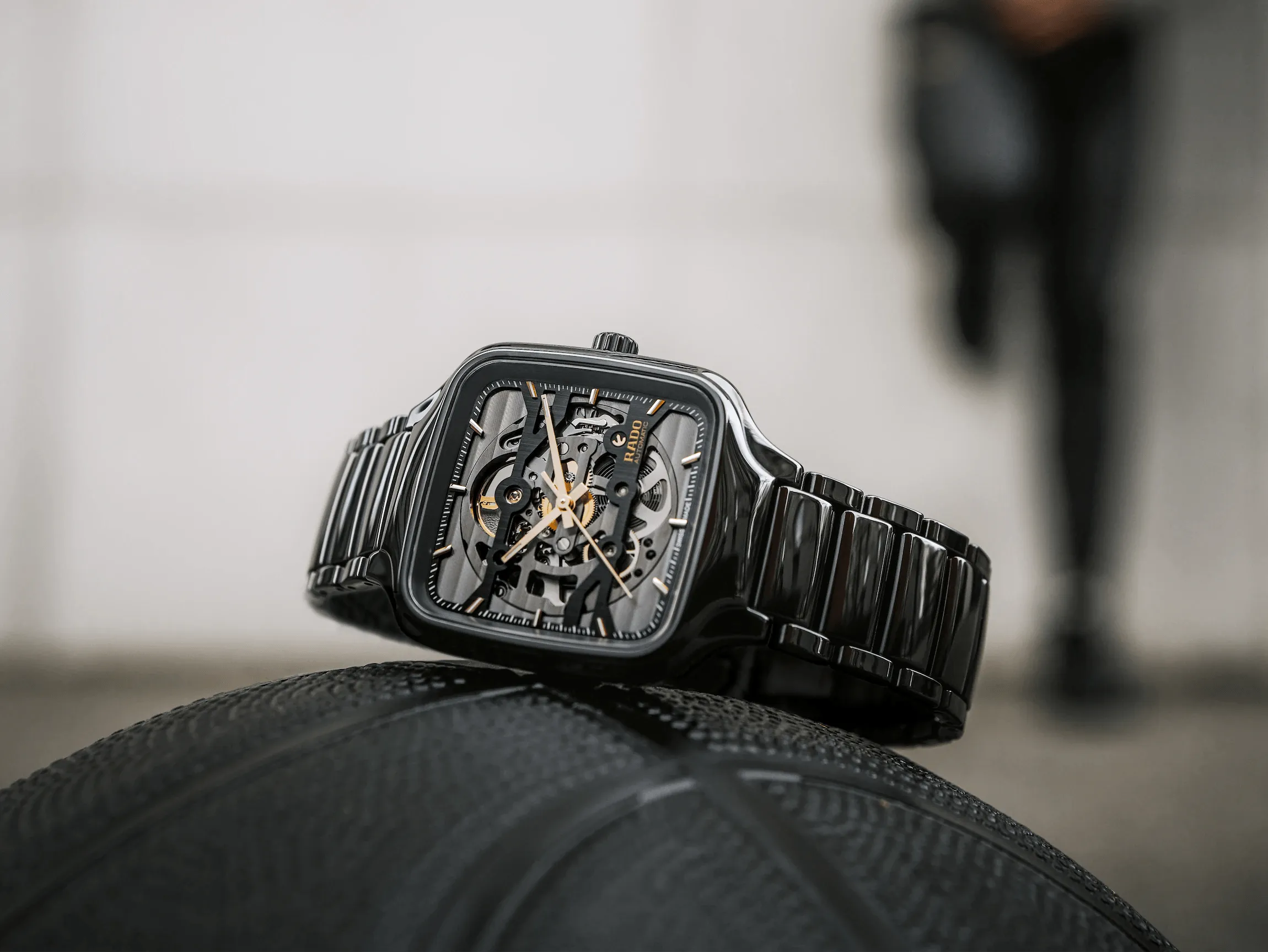 RADO True Square Automatic Skeleton Black Ceramic 38mm Men's Watch R27124162