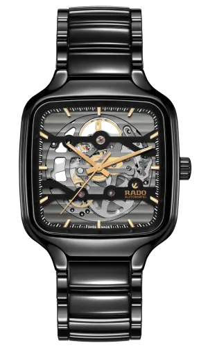 RADO True Square Automatic Skeleton Black Ceramic 38mm Men's Watch R27124162