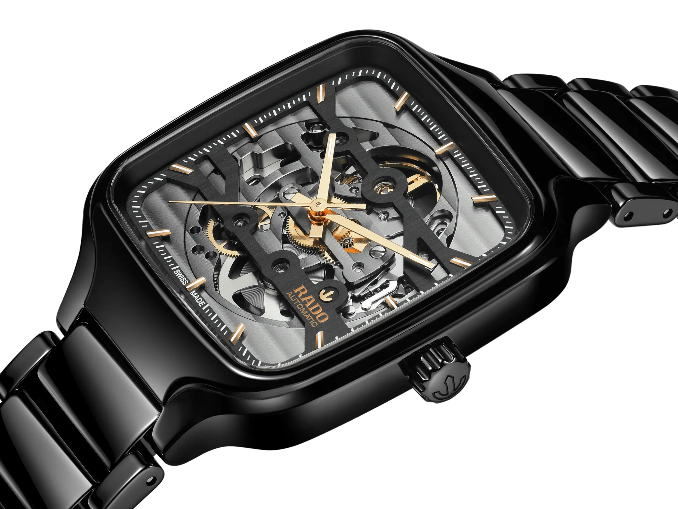RADO True Square Automatic Skeleton Black Ceramic 38mm Men's Watch R27124162