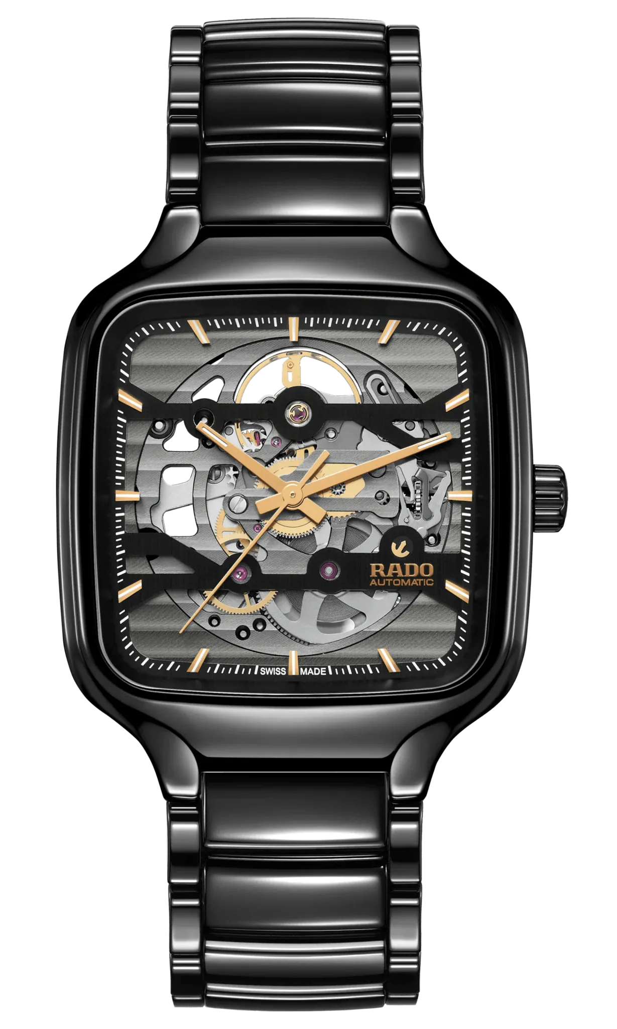 RADO True Square Automatic Skeleton Black Ceramic 38mm Men's Watch R27124162
