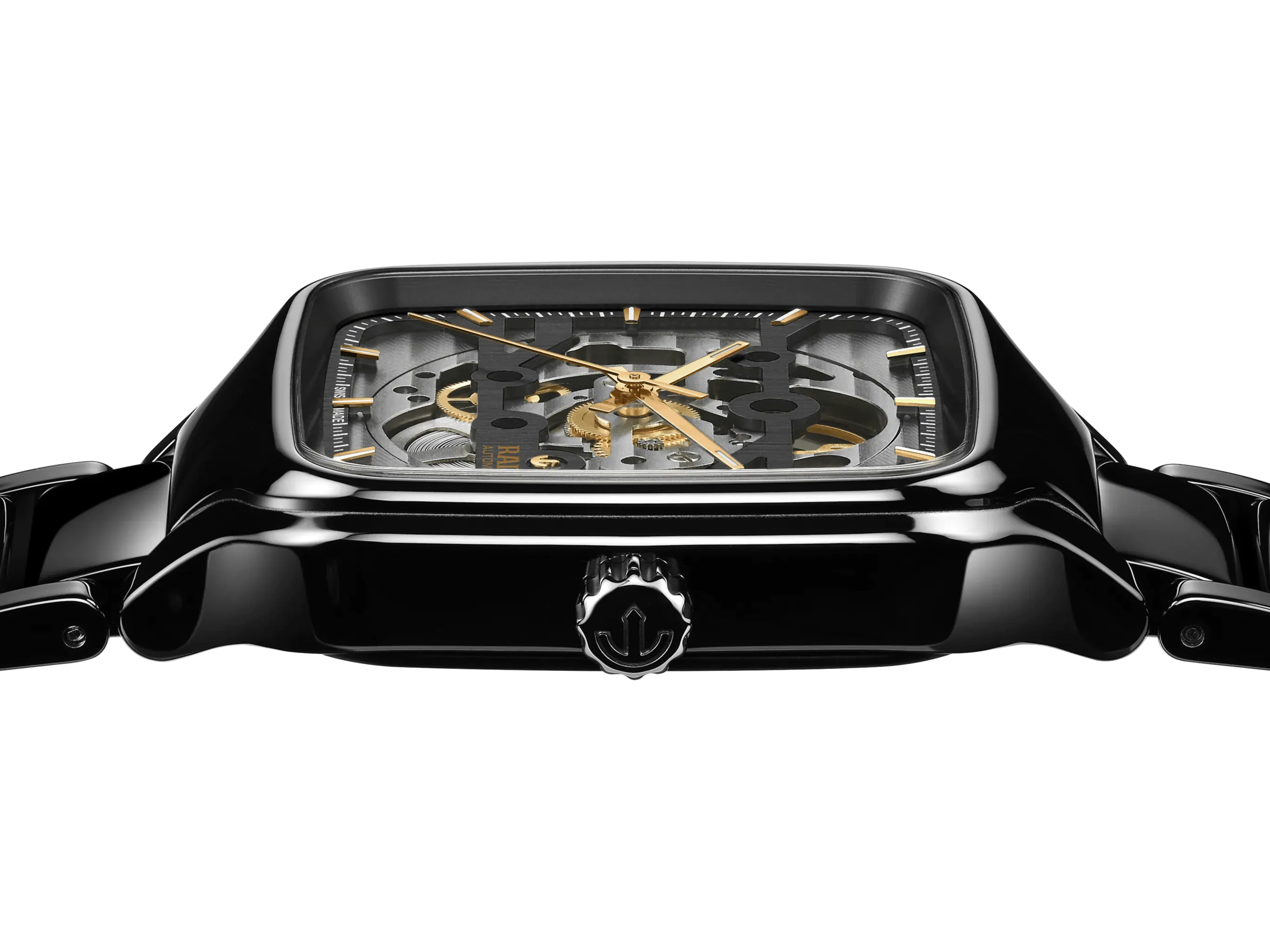RADO True Square Automatic Skeleton Black Ceramic 38mm Men's Watch R27124162