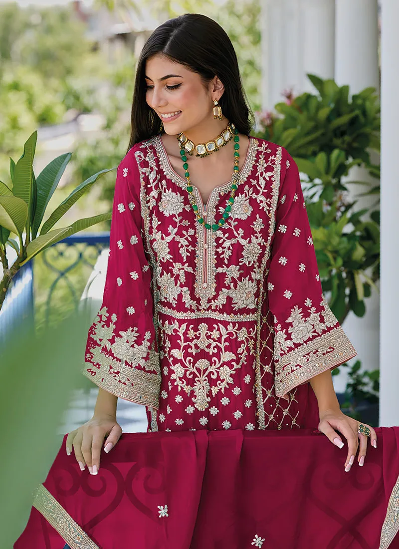 Rani Pink Multi Embroidery Salwar Kameez Suit