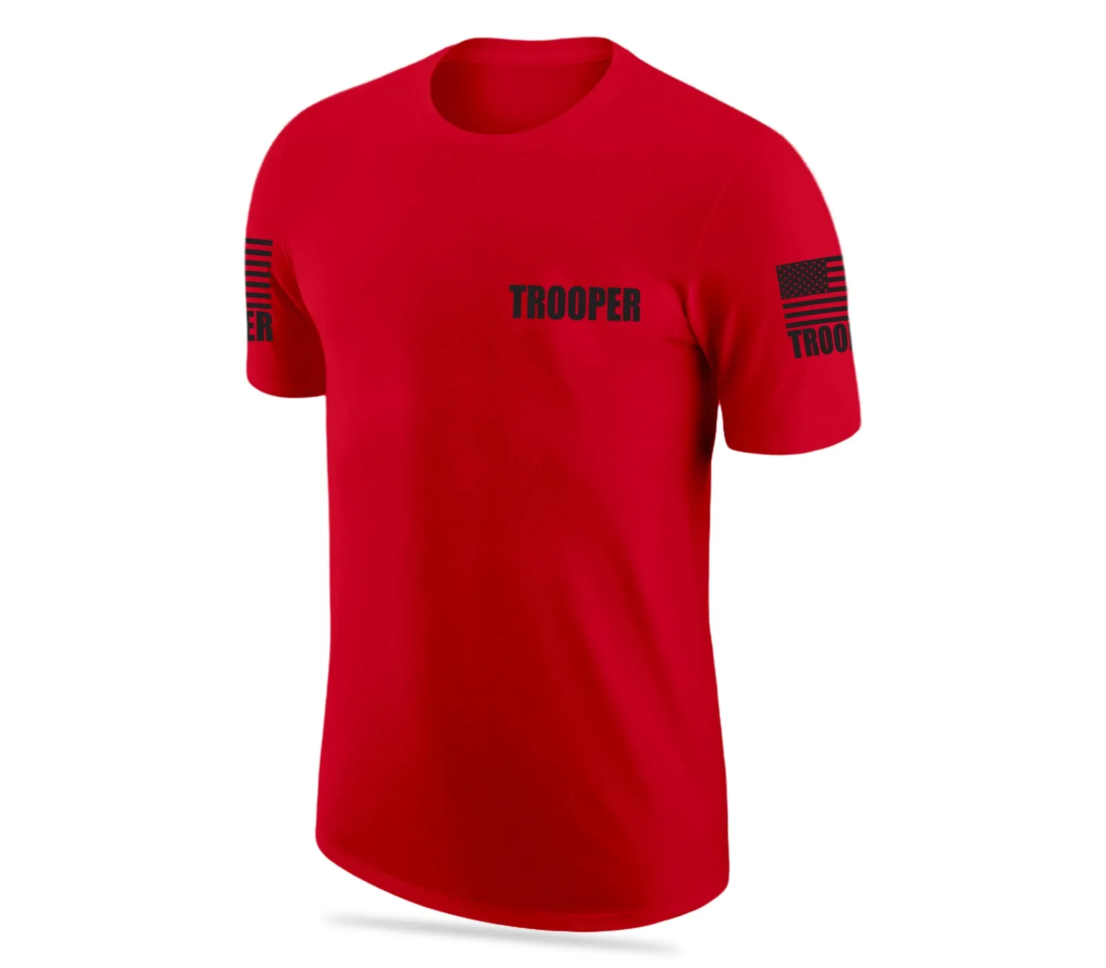 Red Trooper Men's Shirt - Short Sleeve (Black)