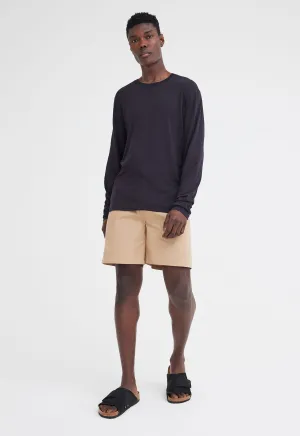 Reggie Cotton Long Sleeve Tee - Black