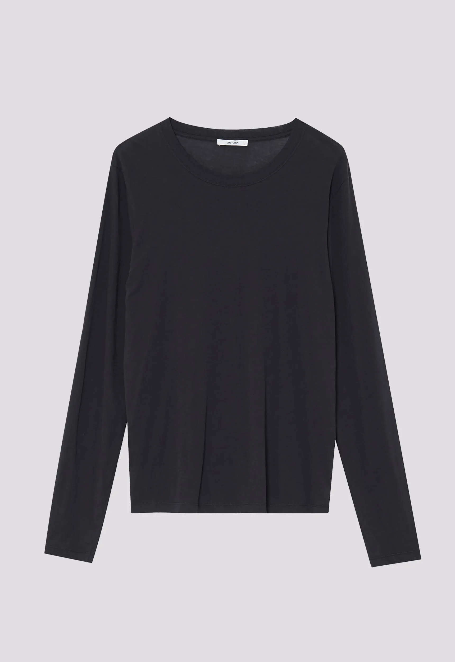 Reggie Cotton Long Sleeve Tee - Black