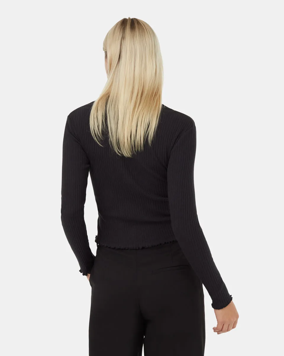 Rib Lettuce Edge Longsleeve