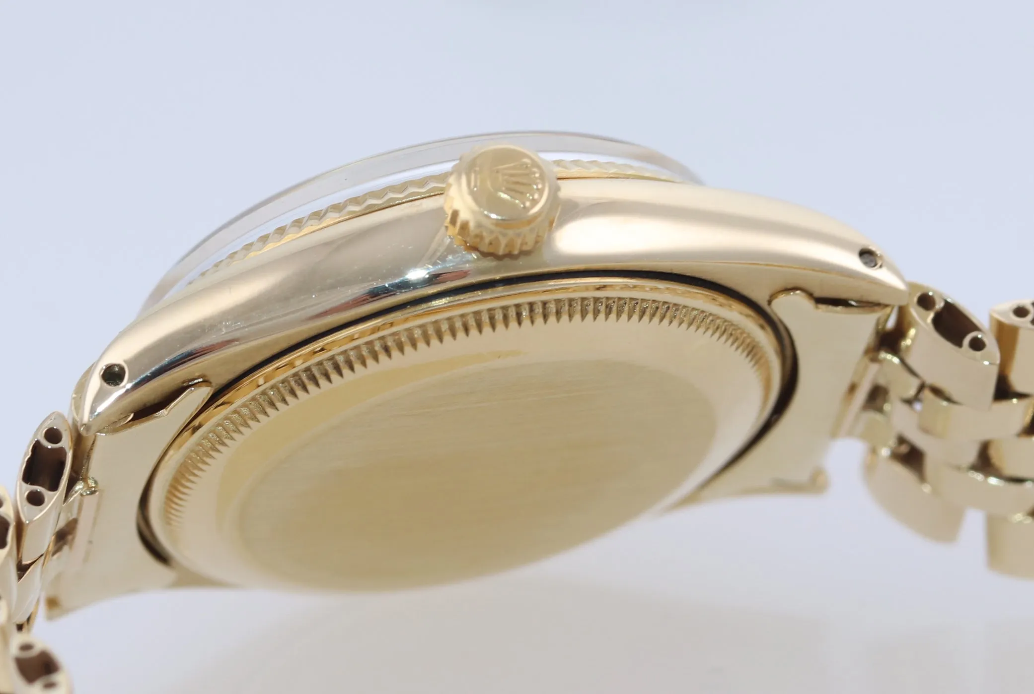 Rolex Oyster Perpetual 6567 Solid 14k Yellow Gold 34mm Champagne Dial Watch