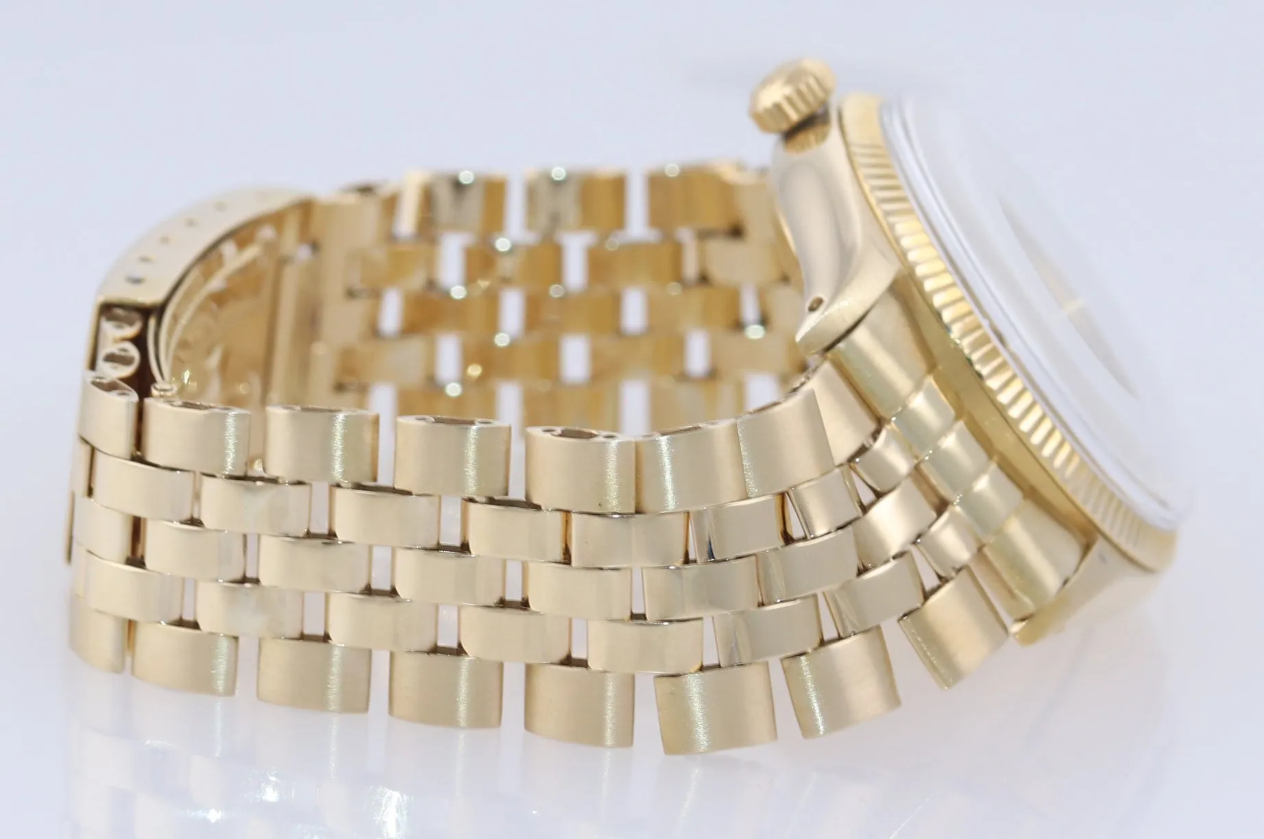 Rolex Oyster Perpetual 6567 Solid 14k Yellow Gold 34mm Champagne Dial Watch