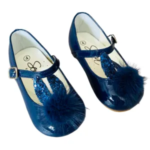 Sevva Navy Patent Bunny Shoes