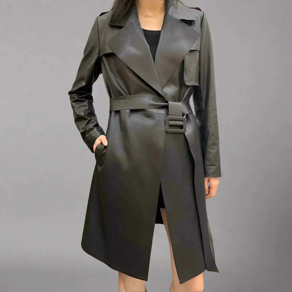 Sheepskin Trench Coat
