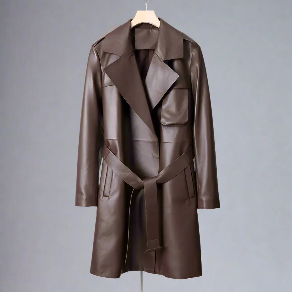 Sheepskin Trench Coat