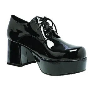 Shoe Platform Blk Pat Men Medium Costume Accessories