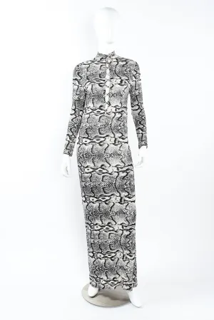Snake Print Lace Up Dress