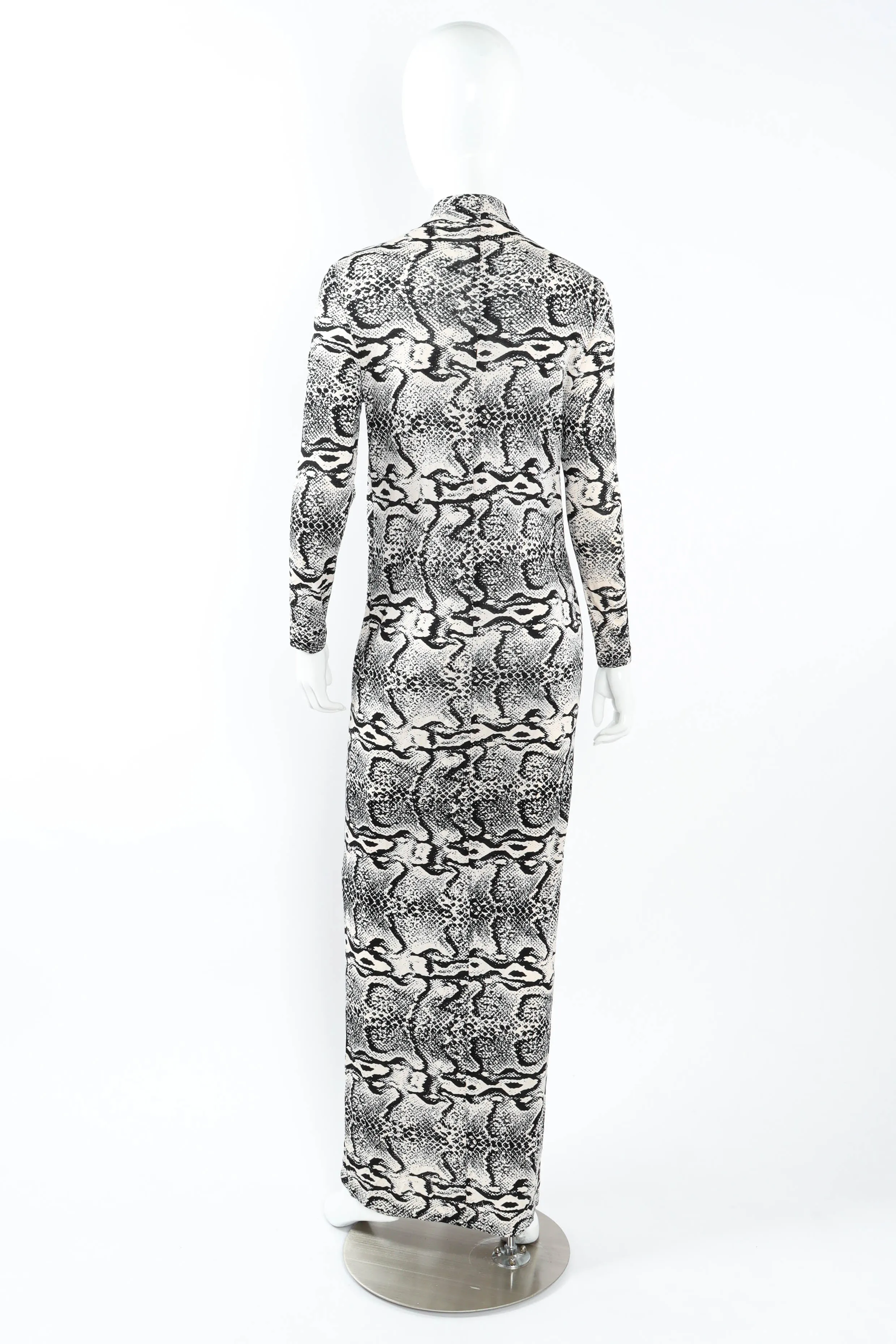 Snake Print Lace Up Dress