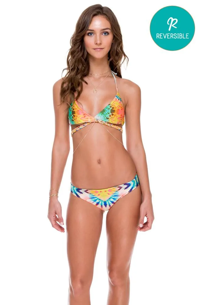 SOL MULTICOLOR - Cross Over Halter Top