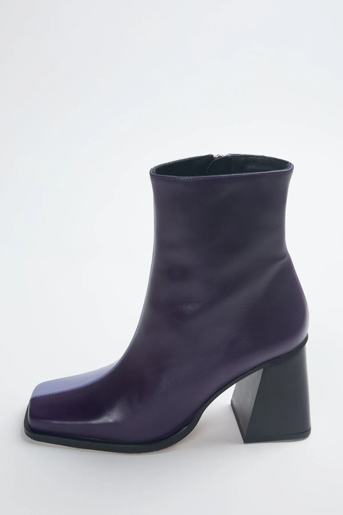SOUTH COLORBLOCK PATENT-LEATHER ANKLE BOOTS