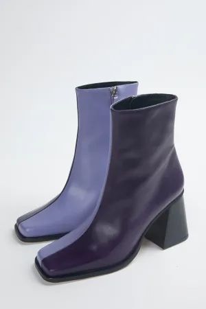 SOUTH COLORBLOCK PATENT-LEATHER ANKLE BOOTS